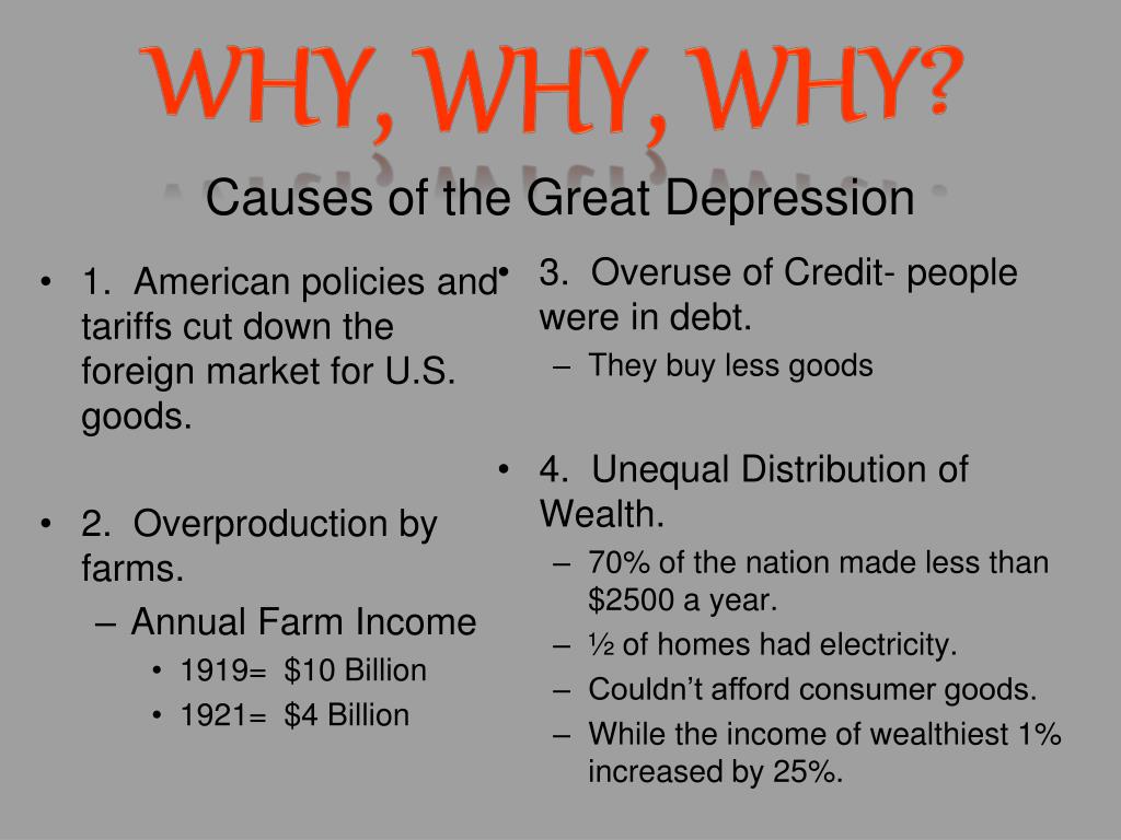 what caused the great depression thesis statement