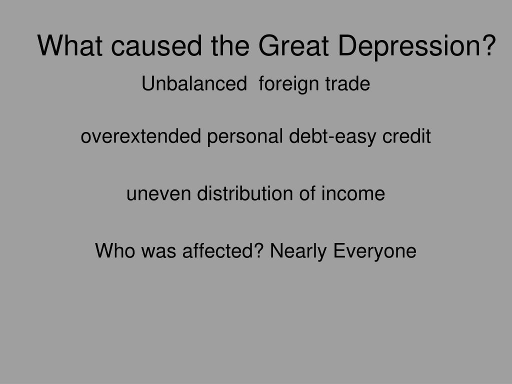 Ppt what caused the great depression powerpoint presentation free