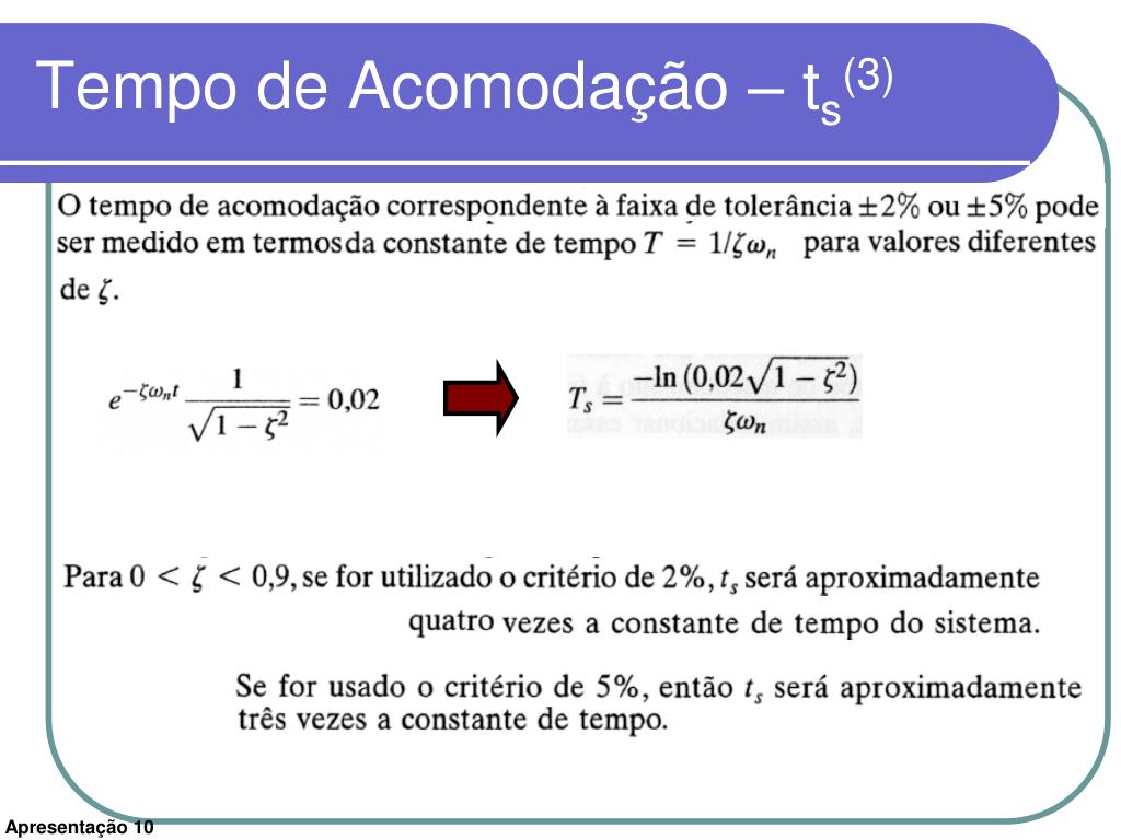 PPT - Análise de Resposta Transitória e de Regime Estacionário 5.3.  Sistemas de Segunda Ordem PowerPoint Presentation - ID:4693662