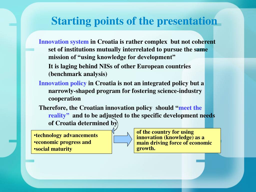 presentation starting points