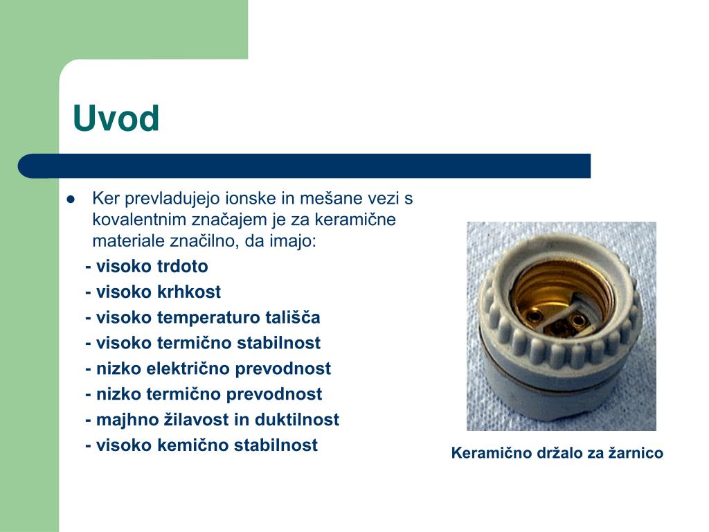 PPT - KERAMIČNI MATERIALI PowerPoint Presentation, free download -  ID:4693833