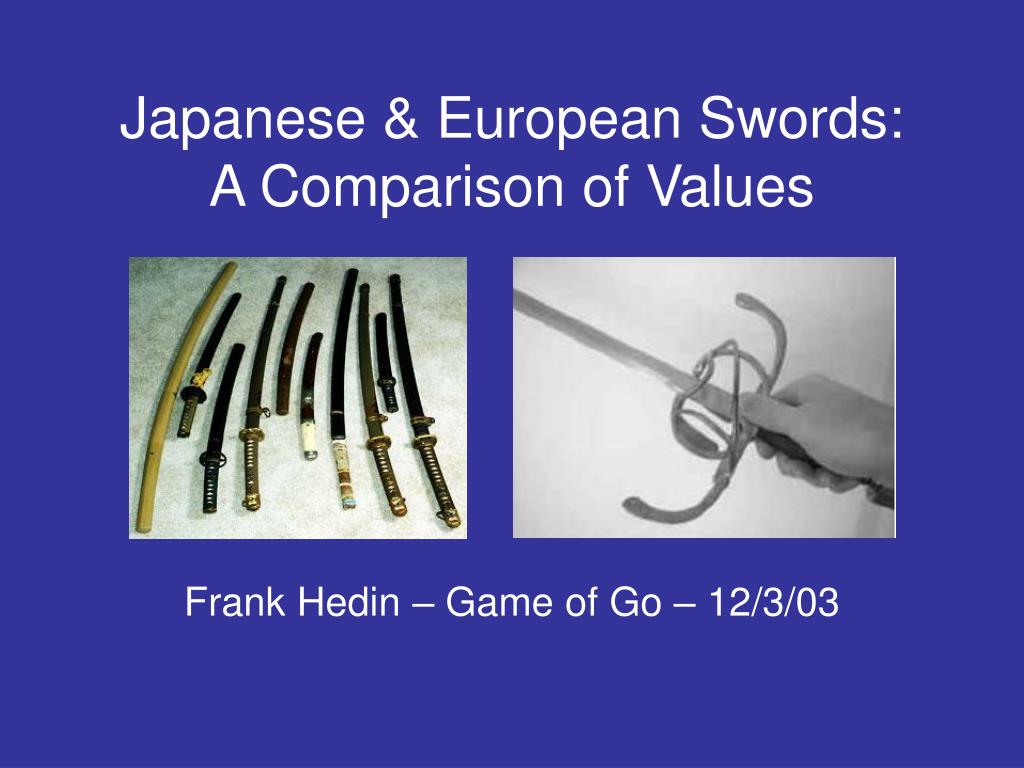 What is the difference between the Japanese and European sword