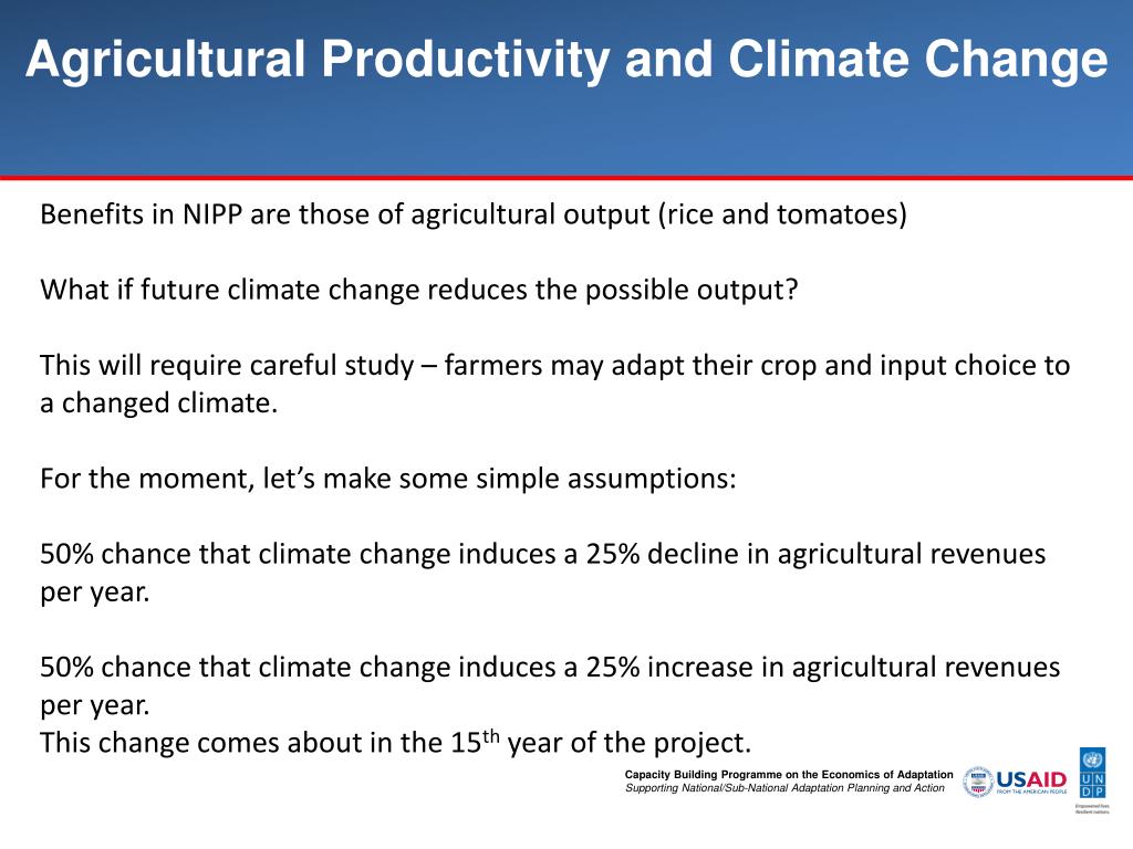 PPT - Cost Benefit Analysis of an Agricultural Adaptation (Irrigation ...