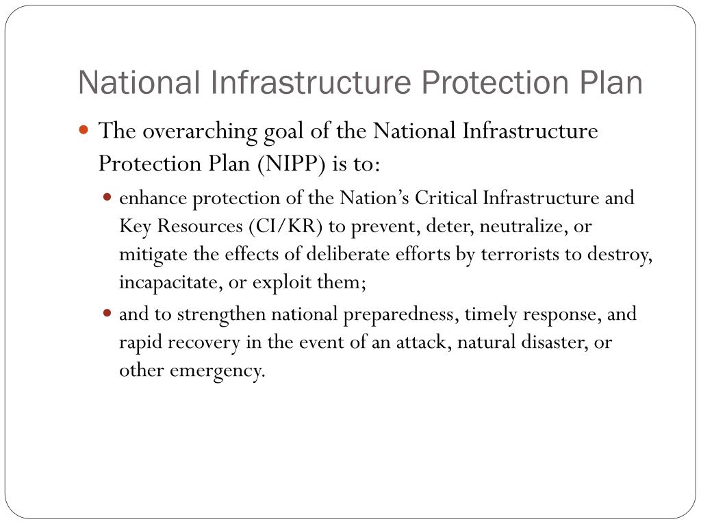 PPT National Infrastructure Protection Plan PowerPoint Presentation