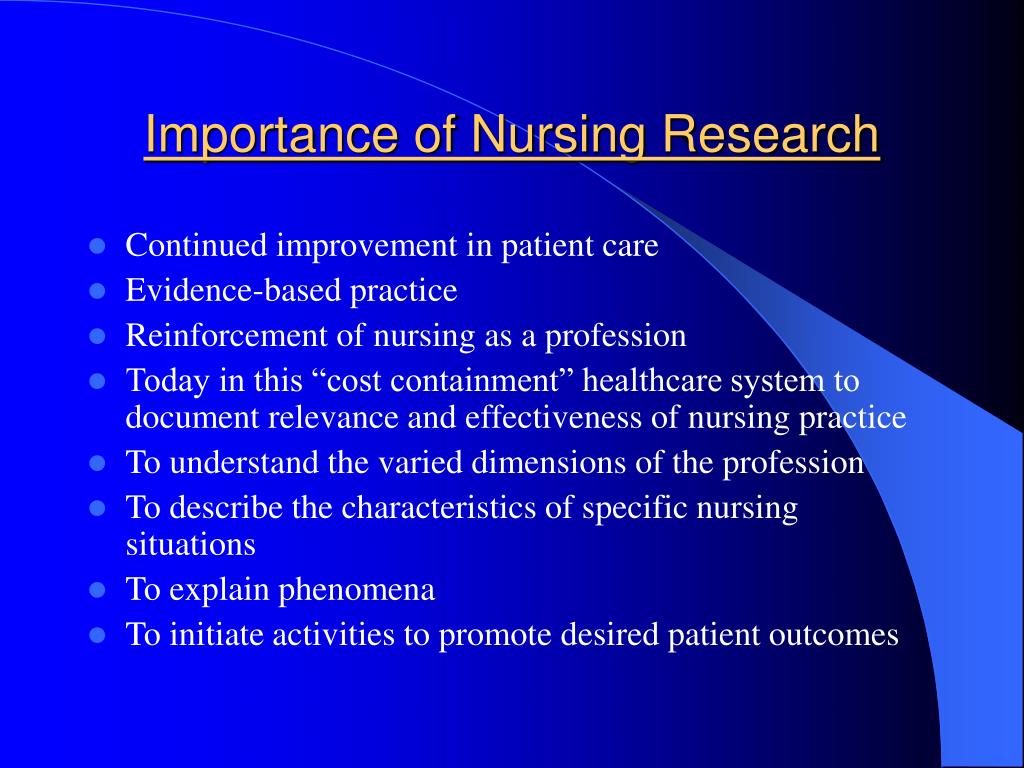 why research is important to nursing