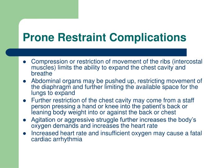 PPT Prevention, Intervention and Postvention Restraints and
