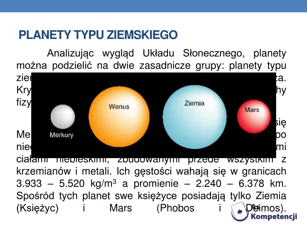 Wymień W Kolejności Od Słońca Nazwy Planet Typu Ziemskiego