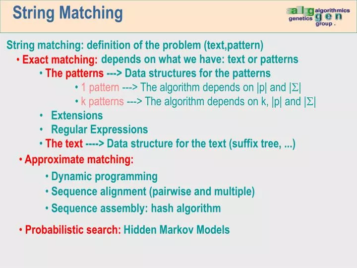 PPT - String Matching PowerPoint Presentation, free download - ID:4696055