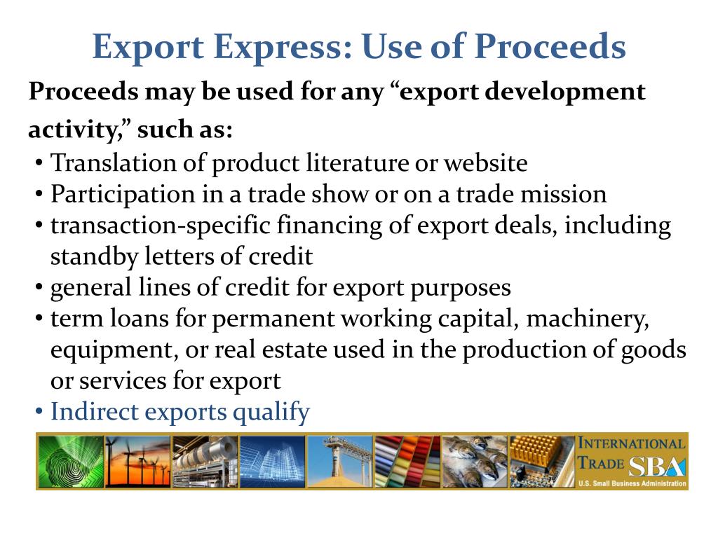 assignment of export proceeds