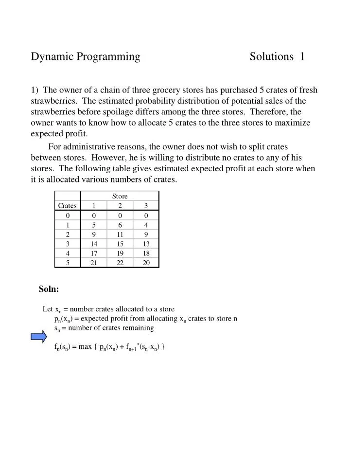 PPT - Dynamic Programming Solutions 1 PowerPoint Presentation, free ...