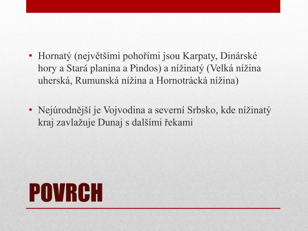 PPT - JIHOVÝCHODNÍ EVROPA PowerPoint Presentation, free ...