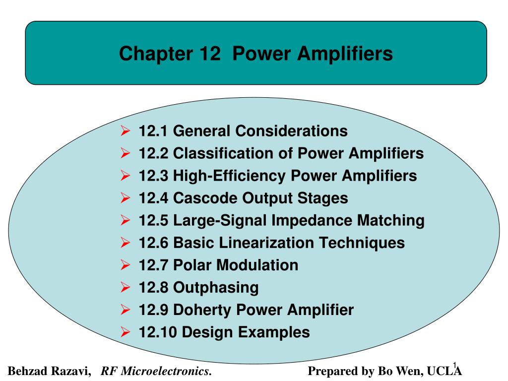 prepare a presentation on comparison of power amplifiers