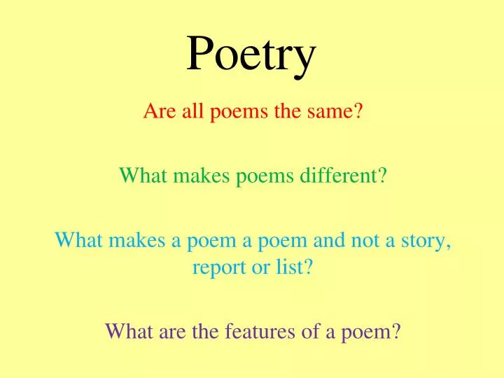 Ppt Poetry Powerpoint Presentation Free Download Id4702773