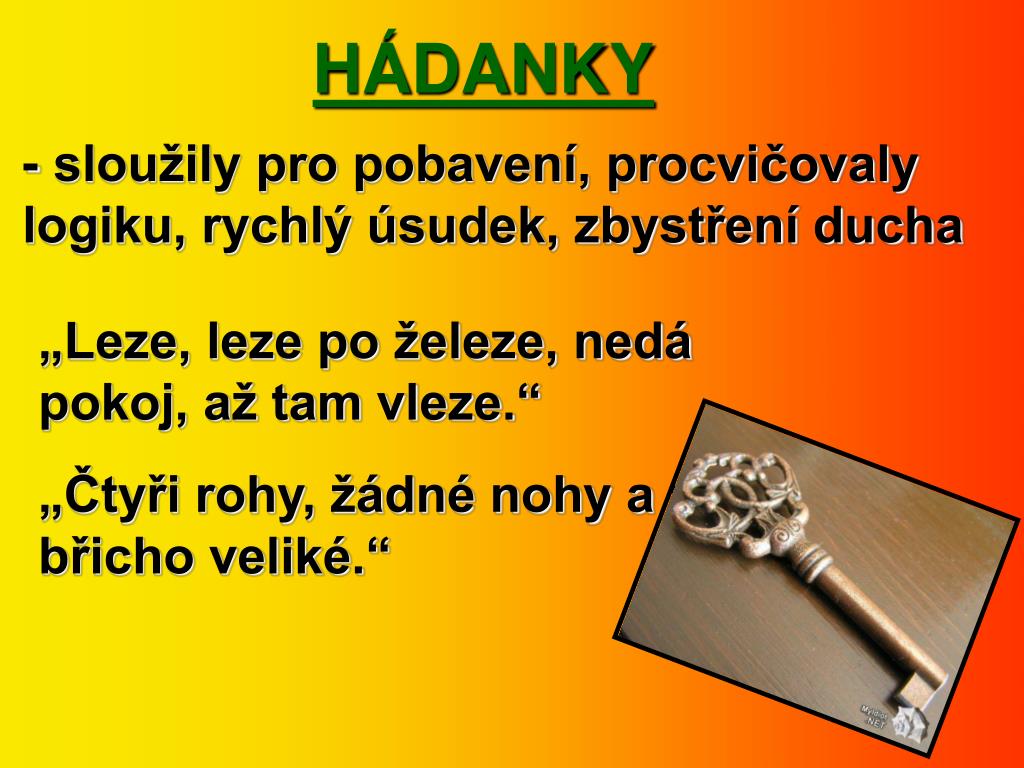 PPT - Ústní lidová slovesnost - folklór PowerPoint Presentation, free  download - ID:4705411
