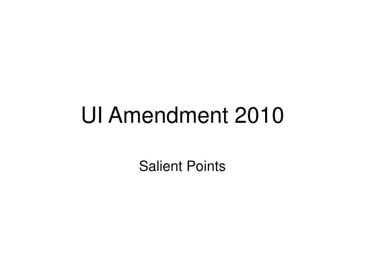 ui amendment 2010 n.