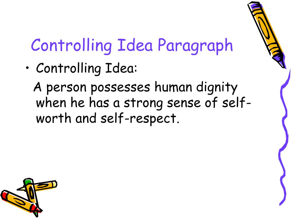 What is a controlling idea