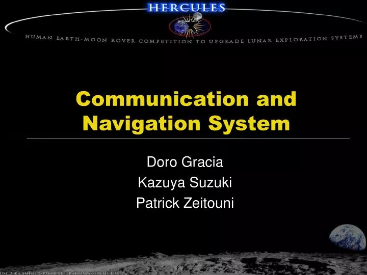 communication and navigation system n.
