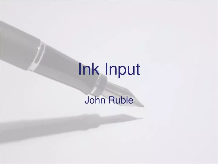 ink input n.