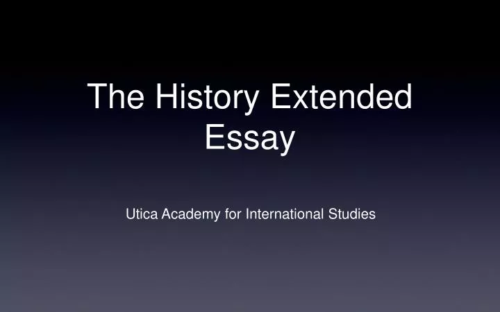 history topics for ib extended essay