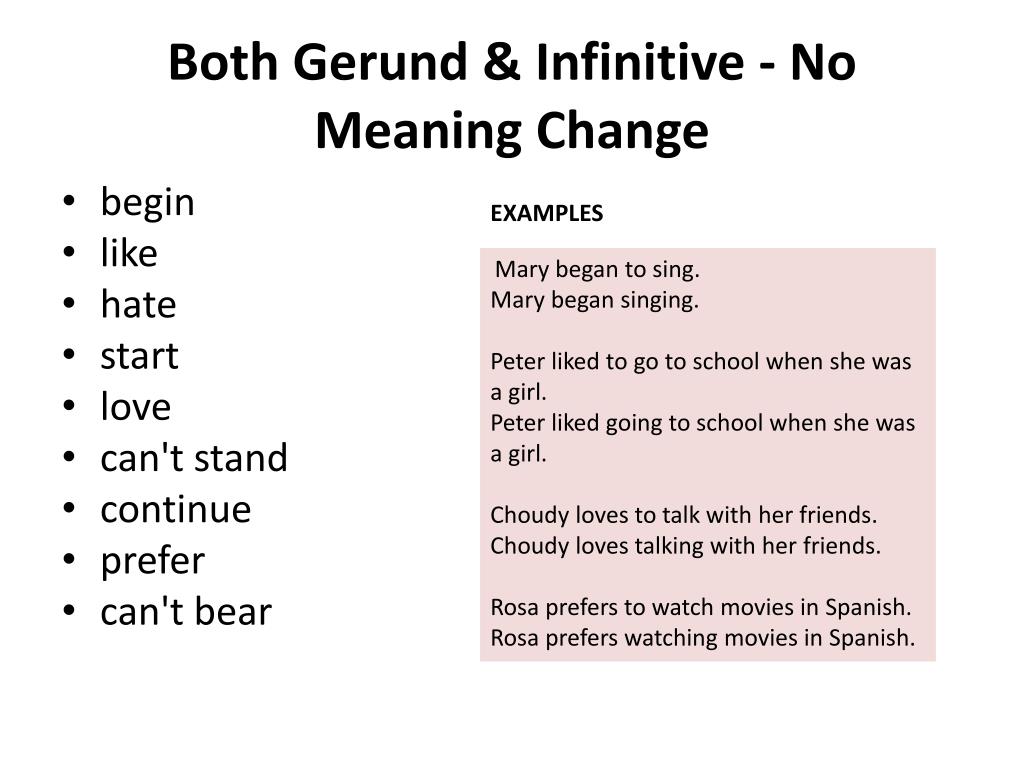 GErunds or infinitives with a change in meaning