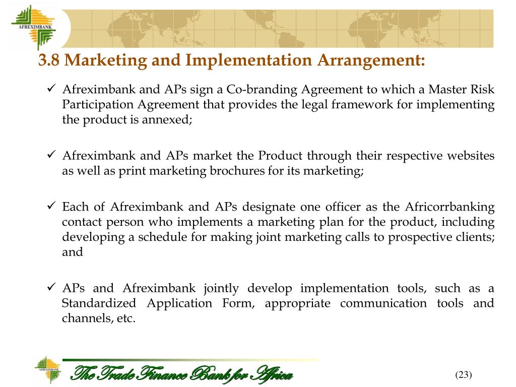 PPT - Presentation at Afreximbank Annual Structured Trade Finance Within master risk participation agreement template