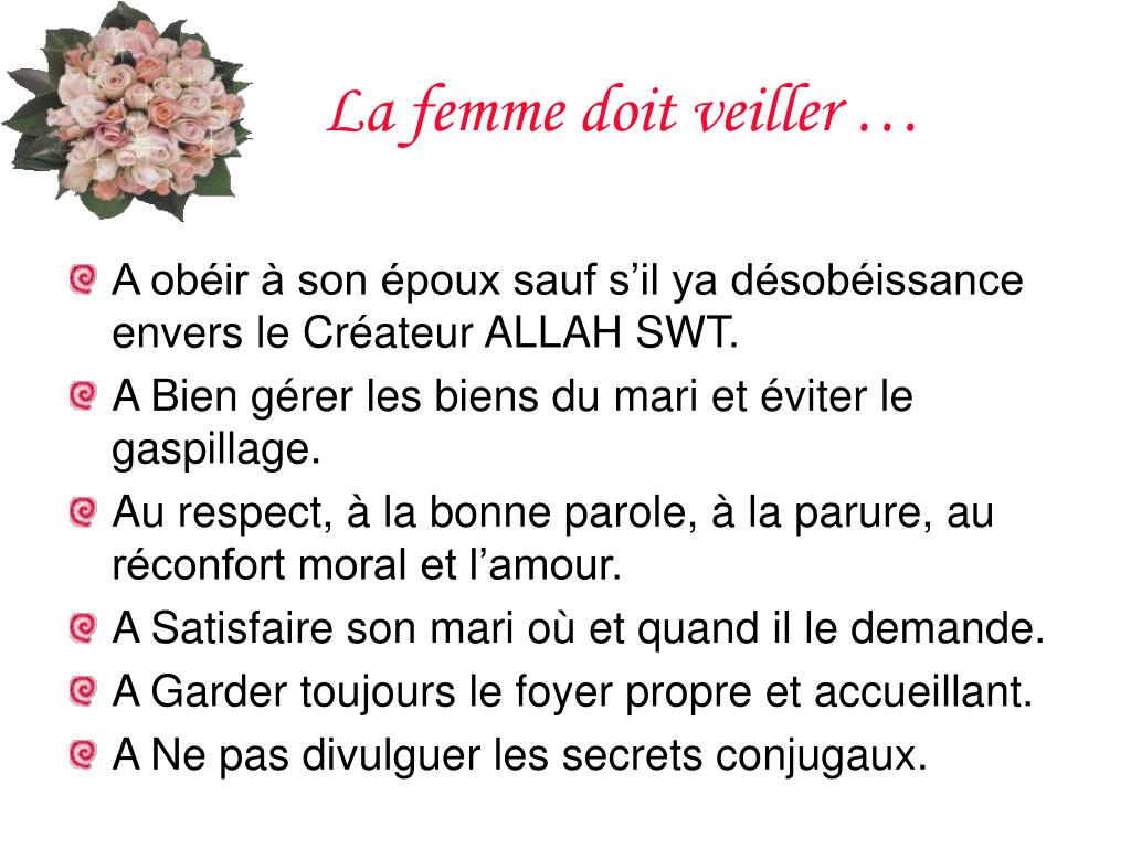 Ppt Le Mariage En Islam Powerpoint Presentation Free Download Id