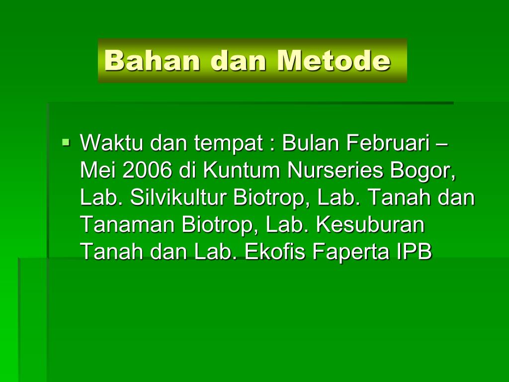 PPT - Ujian Tesis Program Studi Agronomi Sekolah