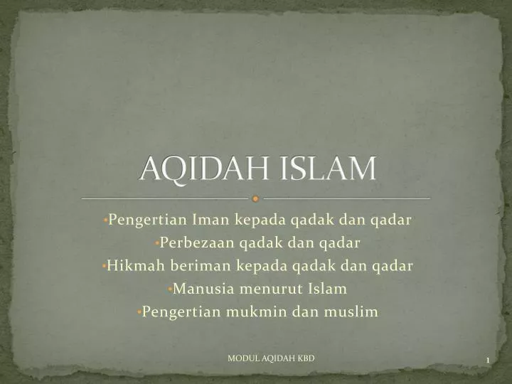 PPT AQIDAH ISLAM PowerPoint Presentation, free download