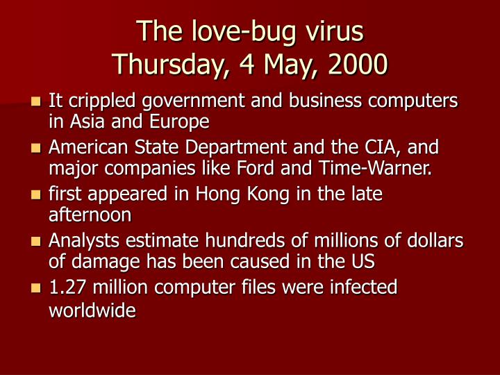 love bug virus case study