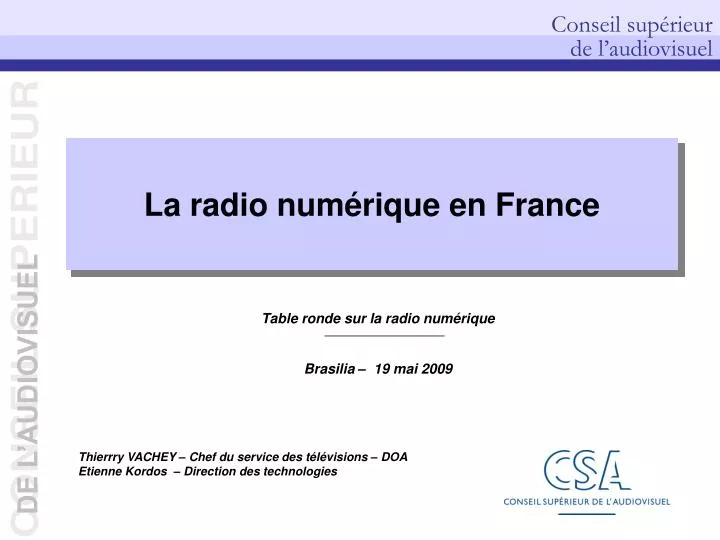 PPT - La radio numérique en France PowerPoint Presentation, free download -  ID:4713031