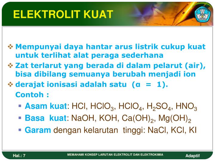 Contoh Larutan Elektrolit Kuat Beserta Namanya - Simak 