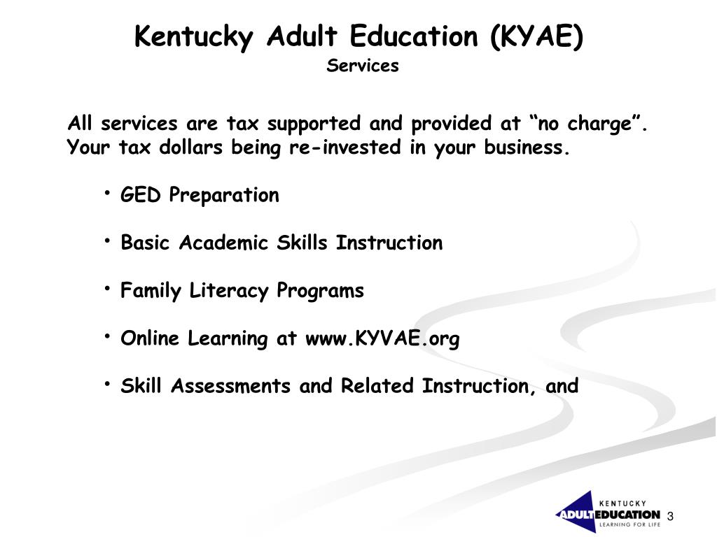 PPT Kentucky Adult Education Council on Postsecondary Education
