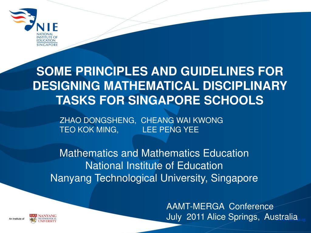 PPT - SOME PRINCIPLES AND GUIDELINES FOR DESIGNING MATHEMATICAL ...