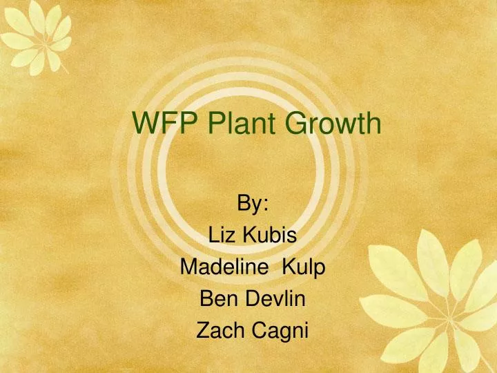 wfp plant growth n.