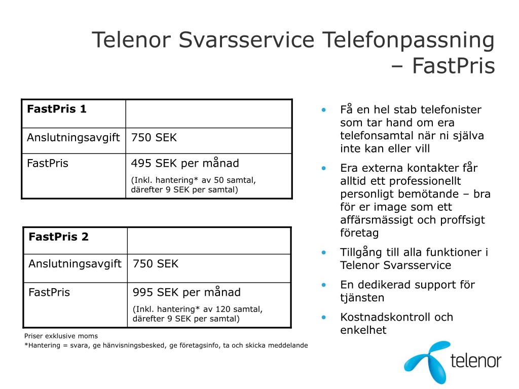 PPT - Telenor Svarsservice PowerPoint Presentation, free download ...