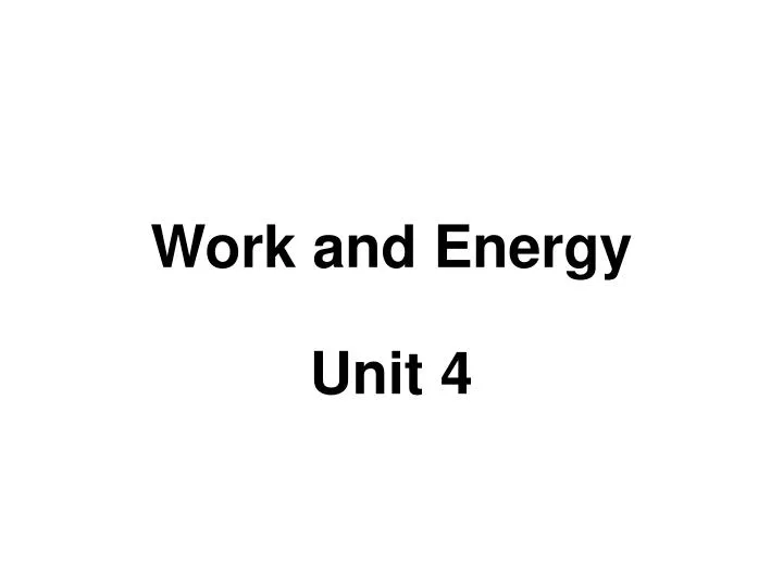 work and energy n.