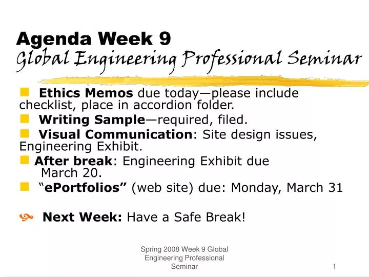 week 14 professional seminar