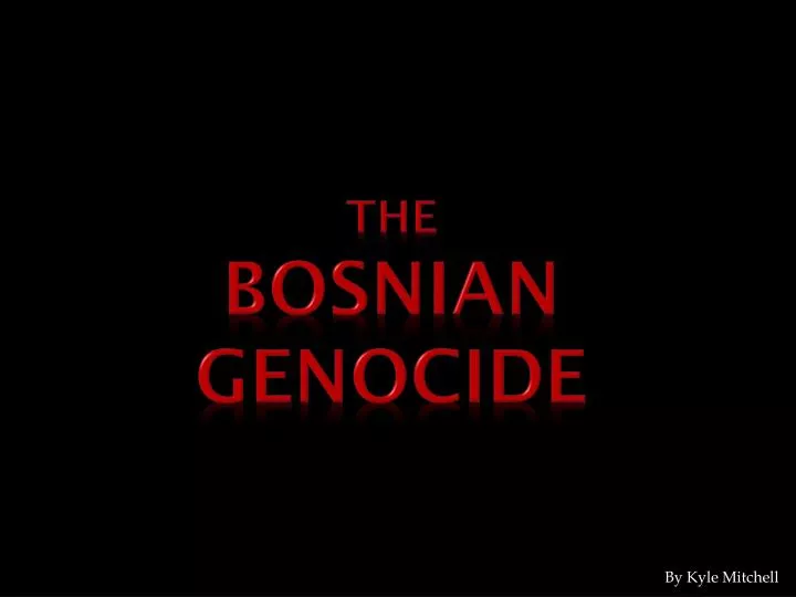 the bosnian genocide n.