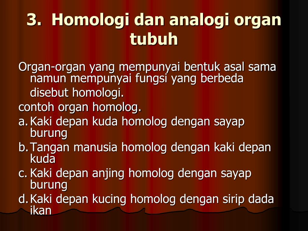 PPT 1 Variasi makhluk hidup 2 Fosil Homologi organ 