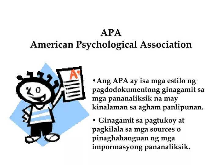 PPT - APA American Psychological Association PowerPoint Presentation ...