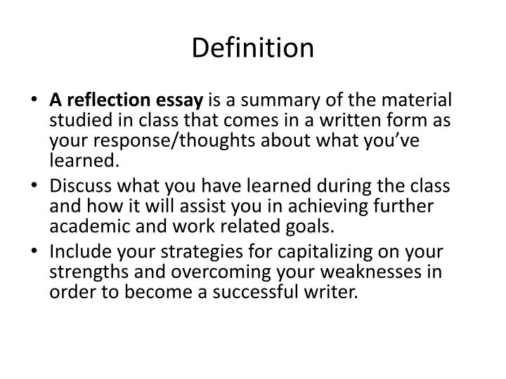 reflection paper meaning