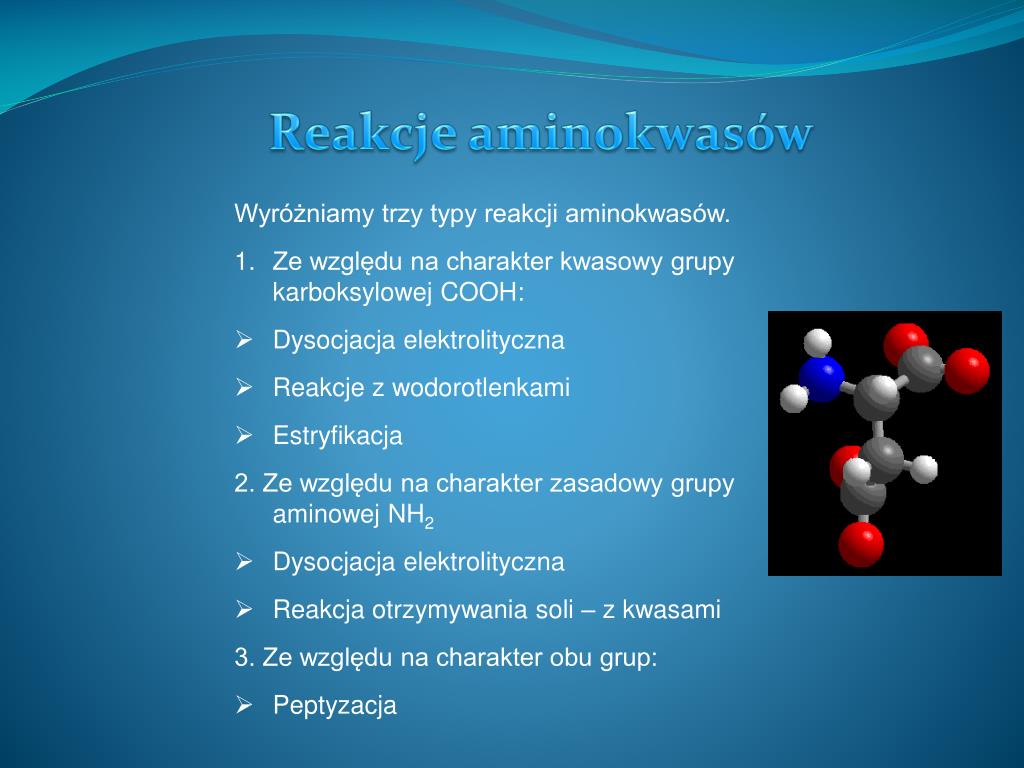 Budowa I Właściwości Aminokwasów PPT - Aminokwasy PowerPoint Presentation, free download - ID:4721103