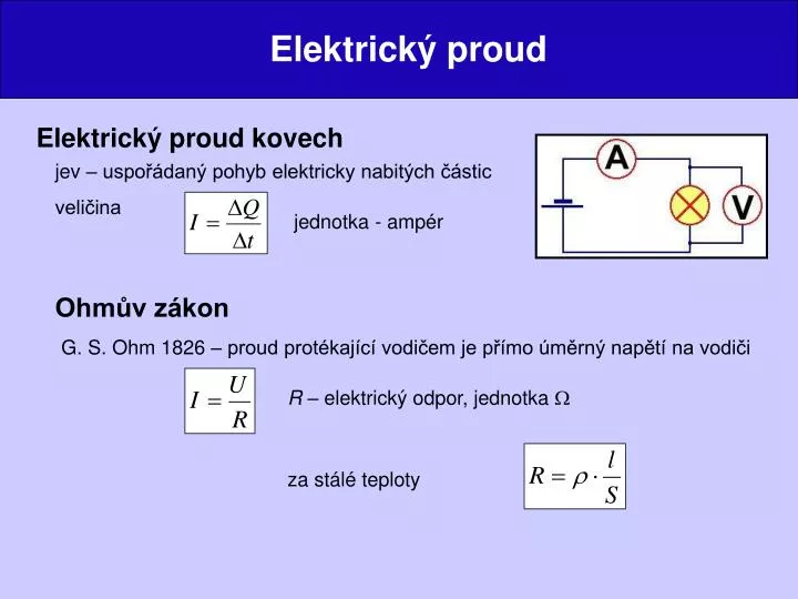 PPT - Elektrický proud PowerPoint Presentation, free download - ID:4722586
