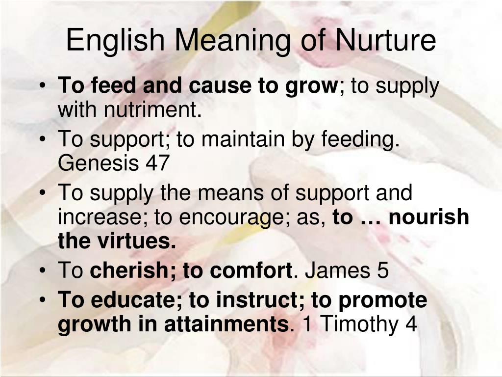 nurture meaning english