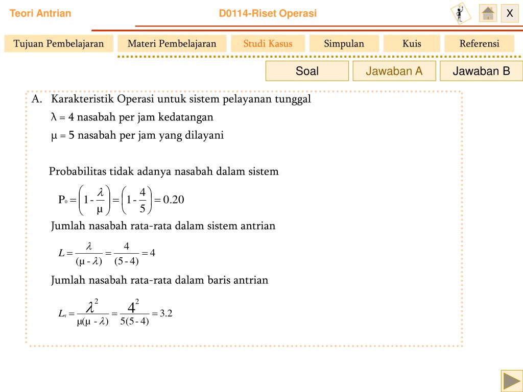 Ppt Analisis Antrian D0114 Riset Operasi Pert 13 14
