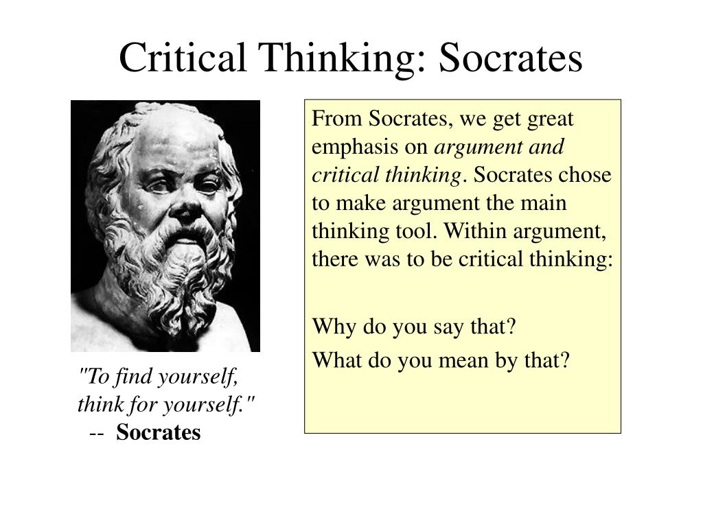 socratic method and critical thinking