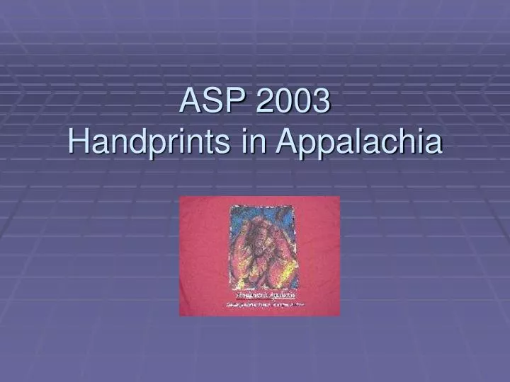 asp 2003 handprints in appalachia n.