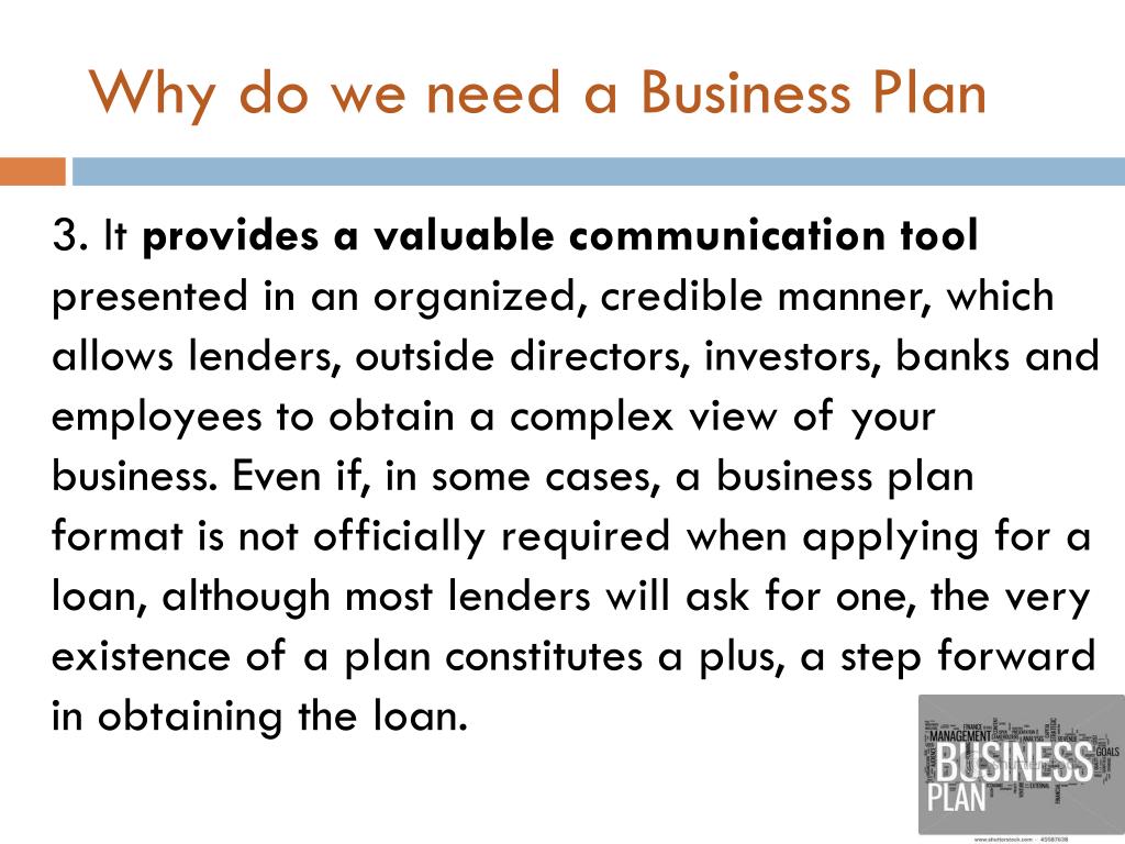 why do we need to have a business plan