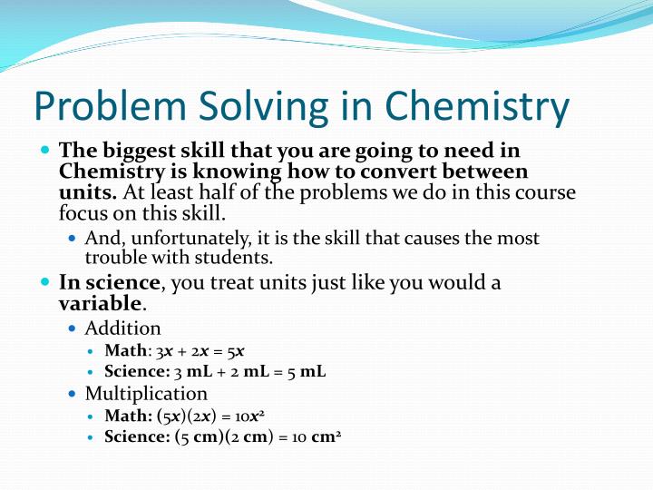 1 12 problem solving in chemistry