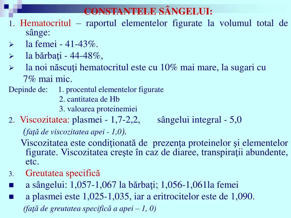 Densitatea Sangelui Uman Este De 1060 PPT - Fiziologia Sângelui PowerPoint Presentation, free download - ID